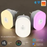 WiFi Tuya Smart Led veilleuse PIR capteur de mouvement Eu Us Uk brancher applique murale blanc chaud RGB chambre App voix pour Alexa Google Home