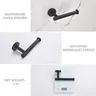 Accessoires de salle de bains brossés noirs – vue 2