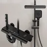 Robinet de douche de salle de bains noir moderne – vue 1