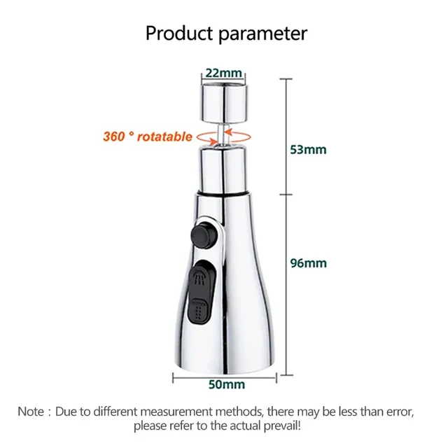Tête de robinet de cuisine extractible 360 ° Robinet de… – vue 6