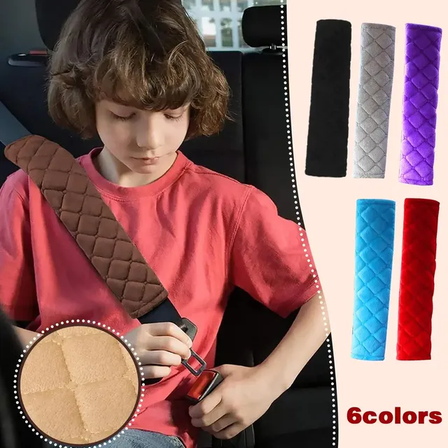 Juste de ceinture de sécurité de voiture en peluche souple