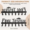 Porte serviettes mural métal noir mat crochets huit… – vue 6