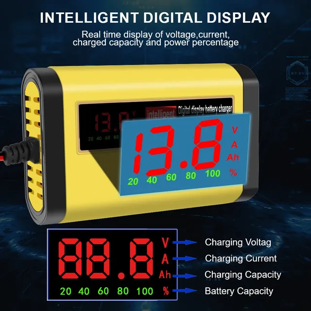 Chargeur batterie voiture 12V 2A intelligent LCD… – vue 6