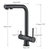 Rozin mitigeur cuisine noir mat bec haut pivotant design… – vue 6