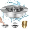 bonde vidange évier crépine filtre inoxydable 304 brossé poussoir anti colmatage anti odeur universel amovible robuste résistant rouille nettoyage facile bonde vidange évier crépine filtre inoxydable 304 brossé poussoir anti colmatage anti odeur universel amovible robuste résistant rouille nettoyage facile