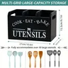 Organisateur ustensiles cuisine bois peint effet vieilli… – vue 6