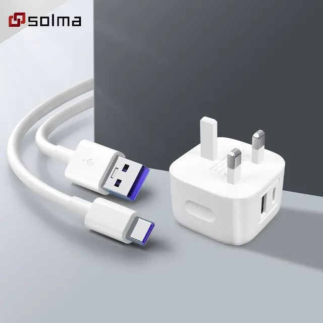 Chargeur mural prise britannique trois broches usb typea…
