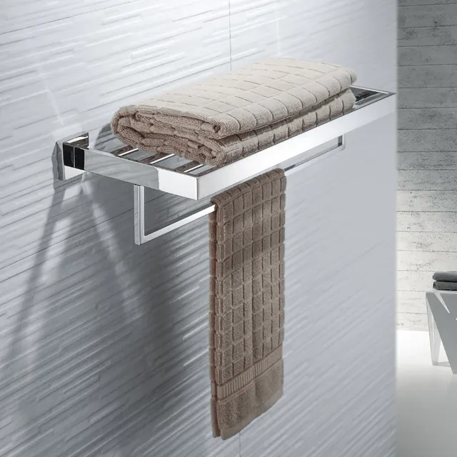 Porte-serviettes en acier inoxydable et Nickel – vue 2