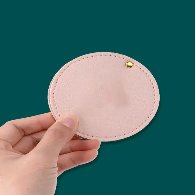 Miroir rotatif rond en cuir – vue 5