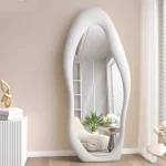 Miroirs ovales pour chambre à coucher, corps complet sur pied, Design nordique, luxe, pour salon, décoration de chambre