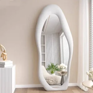 Miroirs ovales pour chambre à coucher, corps complet sur pied, Design nordique, luxe, pour salon, décoration de chambre Miroirs ovales pour chambre à coucher, corps complet sur pied, Design nordique, luxe, pour salon, décoration de chambre