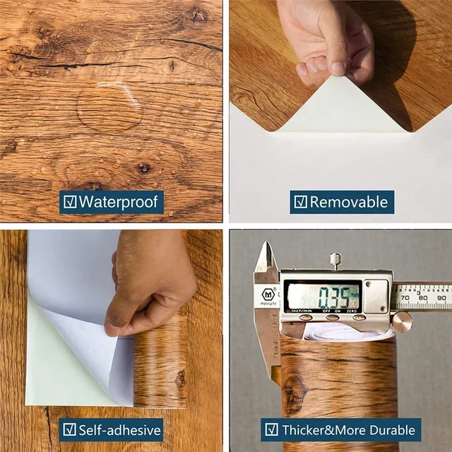 Papier peint auto-adhésif imperméable en PVC – vue 4