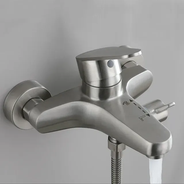 Robinet mitigeur de salle de bains et de douche en acier…