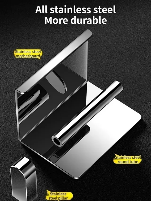 Porte-papier hygiénique en acier inoxydable 304 – vue 3