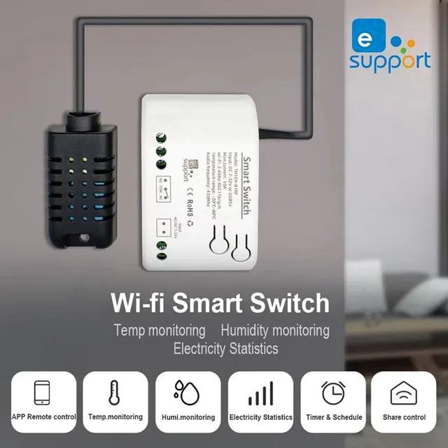 Interrupteur intelligent température humidité wifi… – vue 2