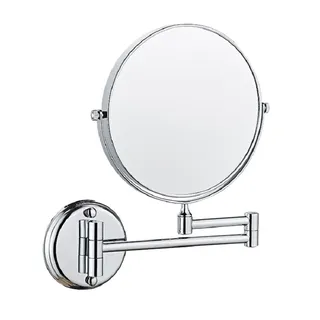 Miroir télescopique rond chromé Double face sans poinçonnage