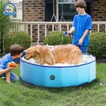 Baignoire pliante pour chien, pratique, piscine pour animaux de compagnie, soins pour chiens, baignoire de jeu extérieure, piscine de nettoyage