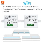 FORW-Tuya Wifi Rf433mhz commutateur sans fil intelligent 1 bouton télécommande éclairage commutateurs muraux pour lampe LED