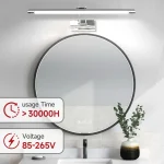 LED miroir lumière trois couleurs LED maison décoration murale lumières LED salle de bain miroir lampe maquillage éclairage miroirs muraux lampe AC110-264V
