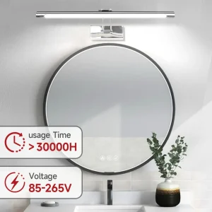 LED miroir lumière trois couleurs LED maison décoration murale lumières LED salle de bain miroir lampe maquillage éclairage miroirs muraux lampe AC110-264V LED miroir lumière trois couleurs LED maison décoration murale lumières LED salle de bain miroir lampe maquillage éclairage miroirs muraux lampe AC110-264V