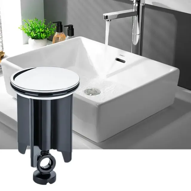 Bouchon vidange lavabo universel cuivre chromé plat… – vue 5