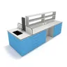 Paillasse laboratoire îlot doubleface plantravail blanc… – vue 3