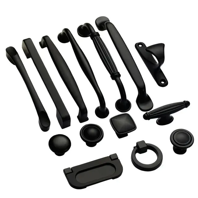 Poignée meuble cachée noire aluminium mat encastrée…