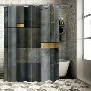 Rideau de douche effet marbre de luxe