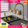 Robinet cuisine laiton mat brossé mitigeur bec haut… – vue 2