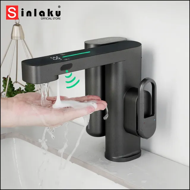 SINLAKU robinet de capteur de lavabo de salle de bains… – vue 2