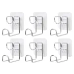 Organisateur de lavabo auto-adhésif, crochet mural étanche 1 pièce, accessoires de salle de bains de cuisine, porte-lavage en acier inoxydable