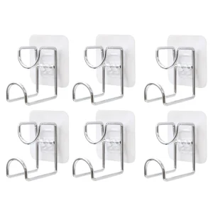 Organisateur de lavabo auto-adhésif, crochet mural étanche 1 pièce, accessoires de salle de bains de cuisine, porte-lavage en acier inoxydable