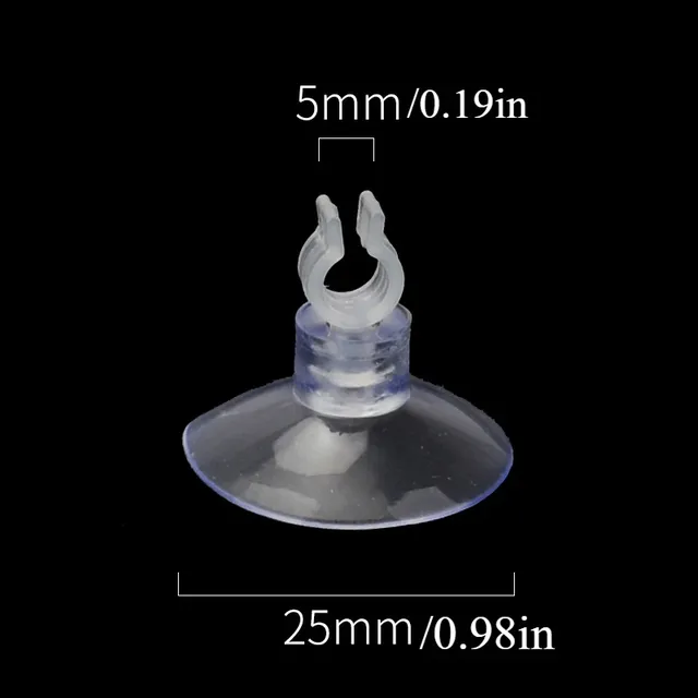 Lot dix ventouses silicone transparentes souples clips… – vue 3