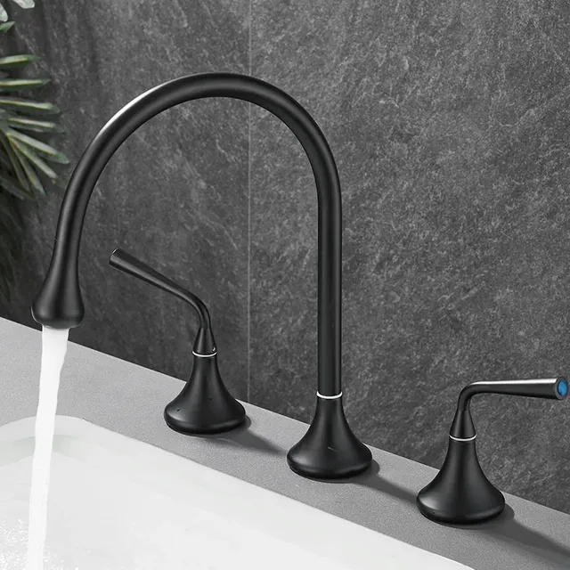Becola Robinet de lavabo de salle de bain avec double… – vue 7