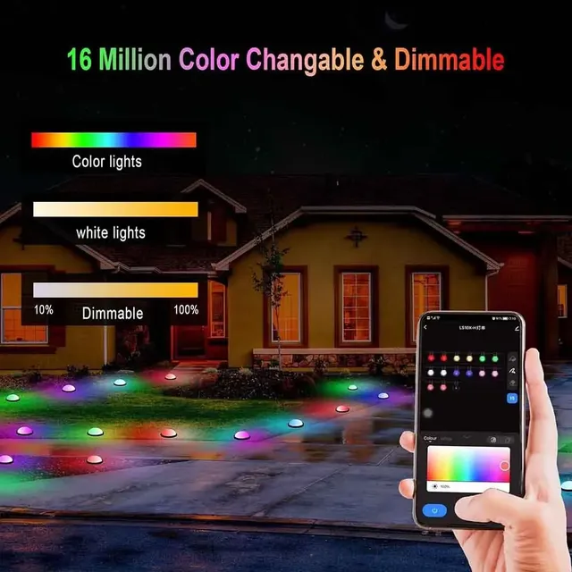 Guirxiété lumineuse LED RVB à commande vocale – vue 4