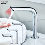 ELLEN – robinet de lavabo à capteur chromé, mitigeur d&rsquo;eau gonflé automatique monté sur le pont, robinets d&rsquo;évier hauts ELS8870