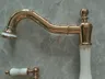 Robinet Lavabo Trois Trous Double Poignées Laiton Massif… – vue 6