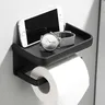 Support porte papier toilettes tablette intégrée noir… – vue 6