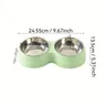 Bols doubles en acier inoxydable pour animaux de compagnie – vue 2