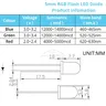 Ampoule électroluminescente multicolore de 5mm – vue 6