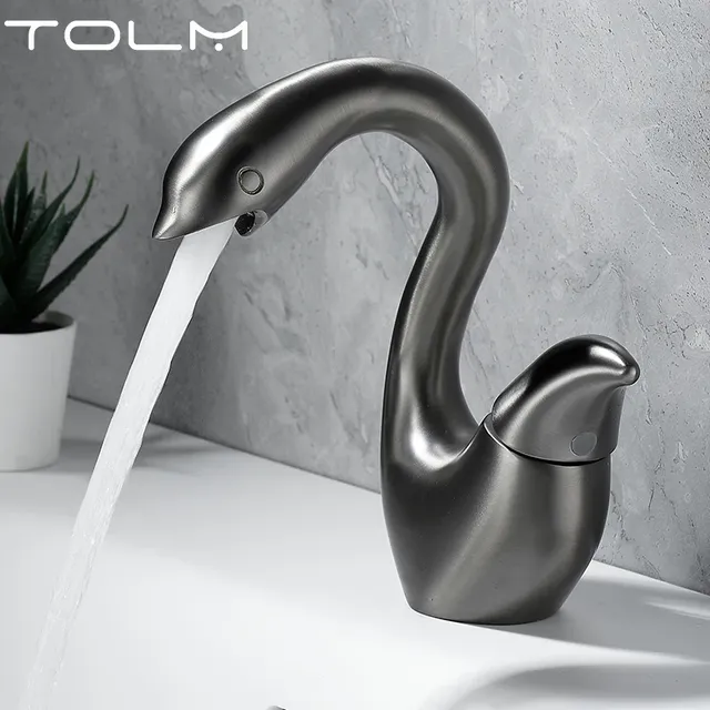 Mitigeur lavabo monocommande bec cascade forme cygne… – vue 4