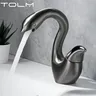 Mitigeur lavabo monocommande bec cascade forme cygne… – vue 4