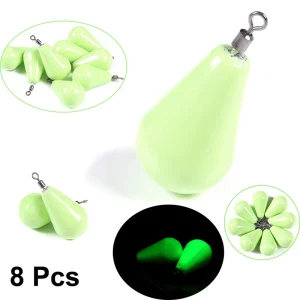 Plombs qui brillent dans la nuit, Kit d’assortiment de plombs de pêche, plombs pyramidaux de plate-forme Plombs qui brillent dans la nuit, Kit d’assortiment de plombs de pêche, plombs pyramidaux de plate-forme