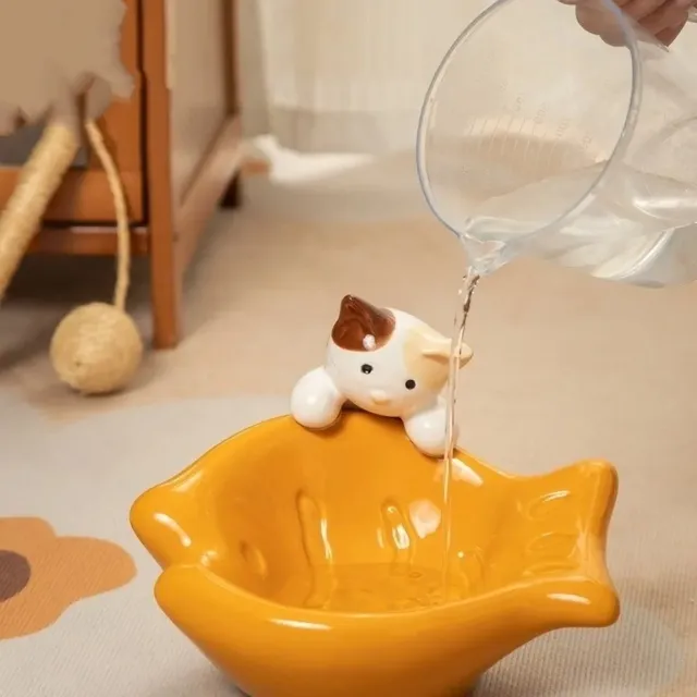 Bol en céramique pour chat de dessin animé – vue 5