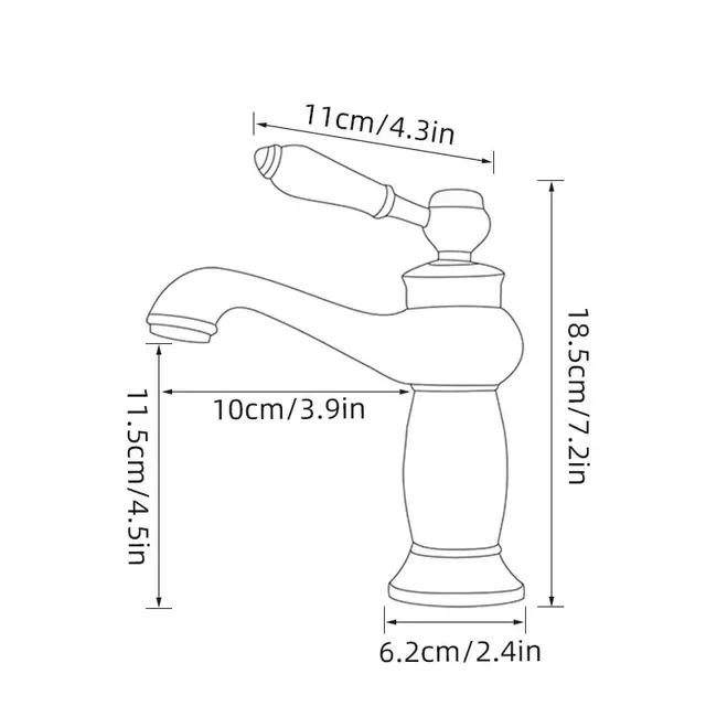 Robinet de salle de bains finition Bronze Antique – vue 4