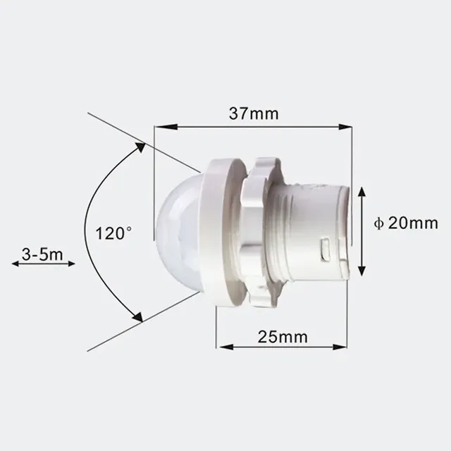 Capteur de mouvement lumière 110V 220V capteur de… – vue 4