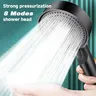 8 Modes High-Pressure Shower Head Fall Resistance Black… – vue 2