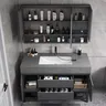 Lavabo sol armoires de salle de bain Vintage tiroir… – vue 3