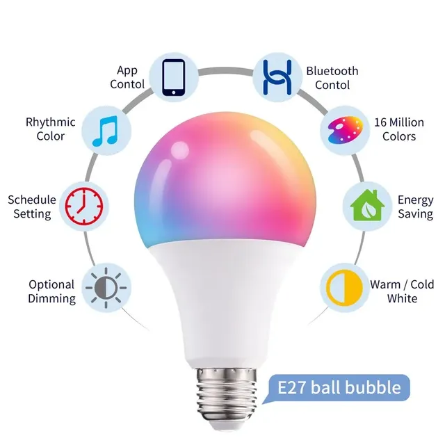 Tuya Wifi/Bluetooth ampoule intelligente Alexa lampe à… – vue 2