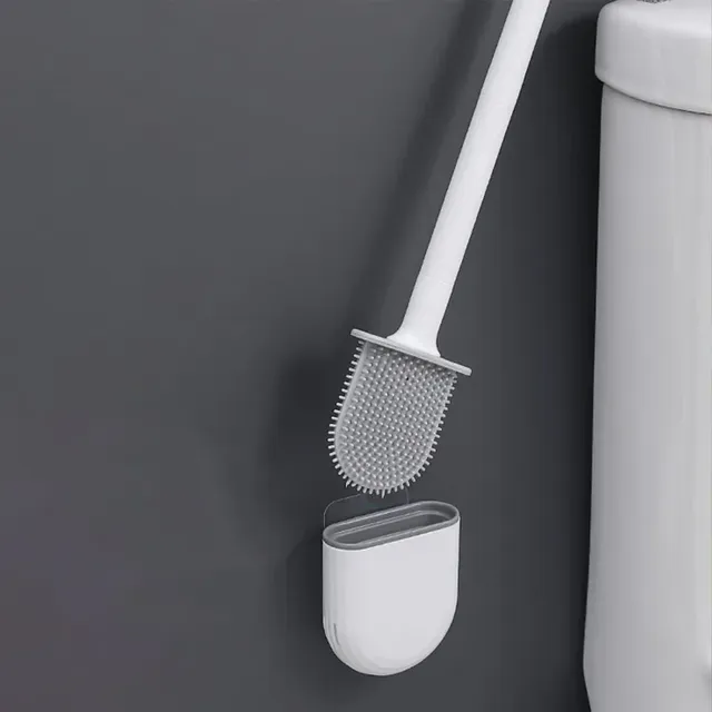 Brosse de toilette murale en silicone